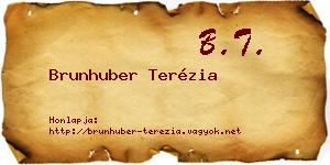 Brunhuber Terézia névjegykártya